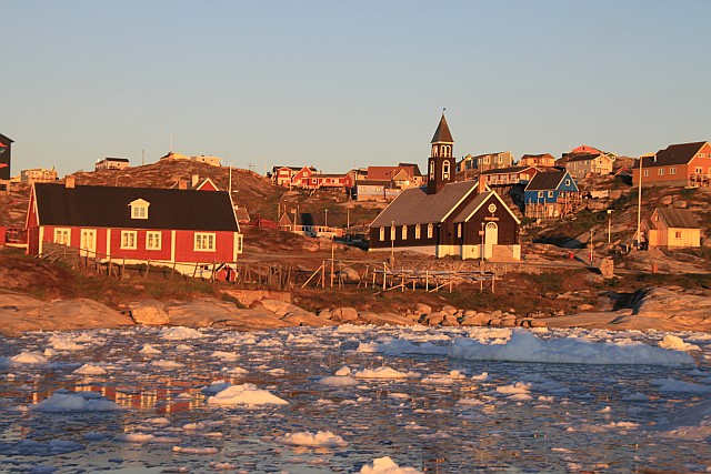 The old Zion's Church is a sign that we are close to Ilulissat harbour again.