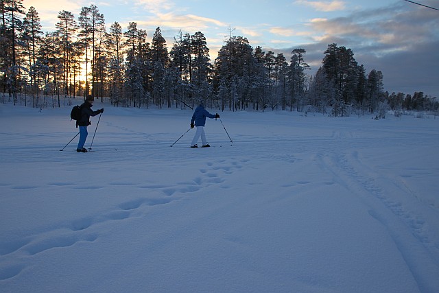 The wilderness around the hotel is great for winter sports like cross country skiing and snowshoeing. There are marked trails around the many small lakes between the Boreal Forest.