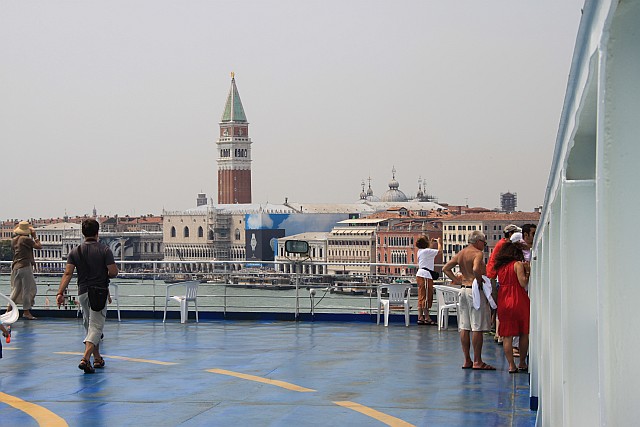 And what better vantage point can you wish to watch Piazza San Marco in Venice? The slow trip on the enormous ship along the city of Venice is alone worth the trip.