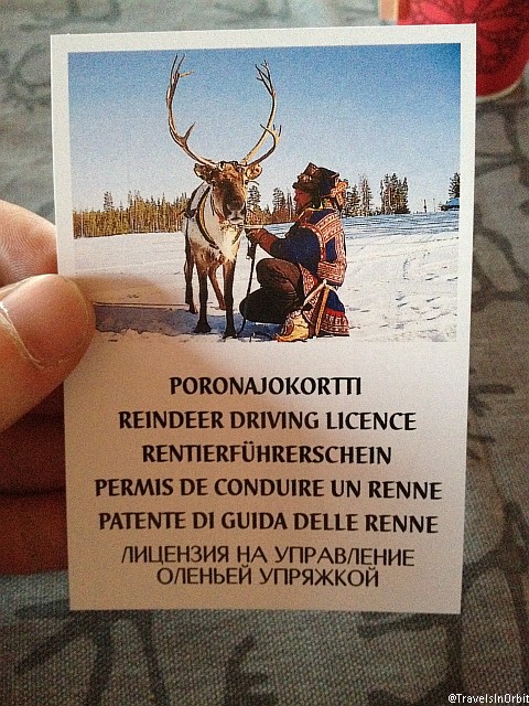 Of course we are super proud with our genuine Lappish Drivers Licence. It is a fun gimmick, perhaps on the edge of tacky...