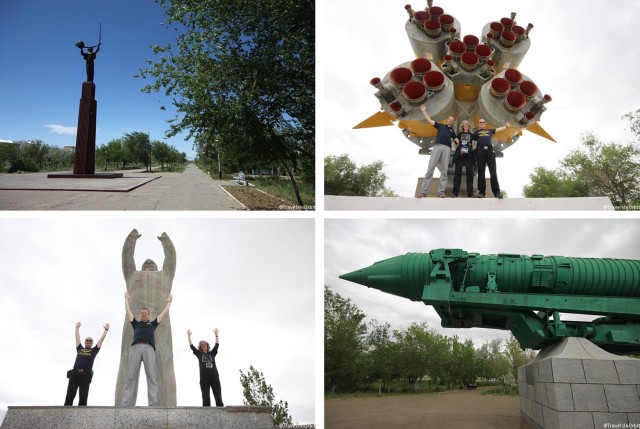 Baikonur is full of space related monuments, highlighting people, machines, incidents and famous missions. You can walk around dozens of these, taking all day. Baikonur is big enough to have many monuments, but still small enough to walk to most of them.