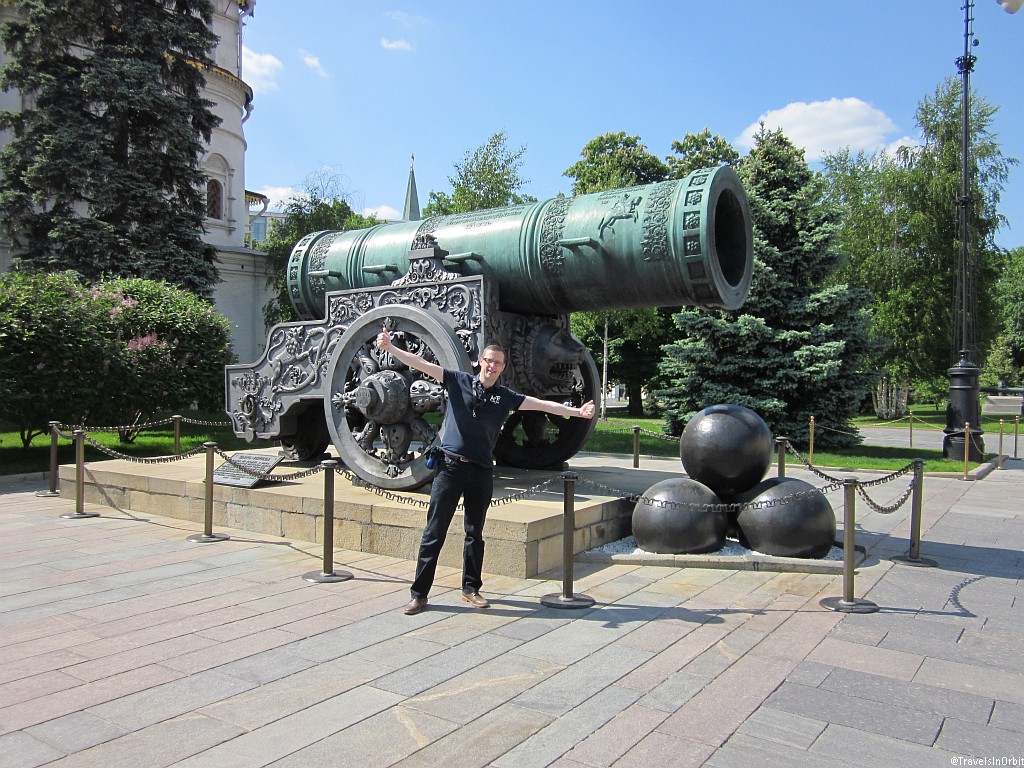 Don't miss some of the other monuments inside the Kremlin, like this massive 'Csar's Cannon'. Makes you wonder how they put the cannon balls inside the barrel...