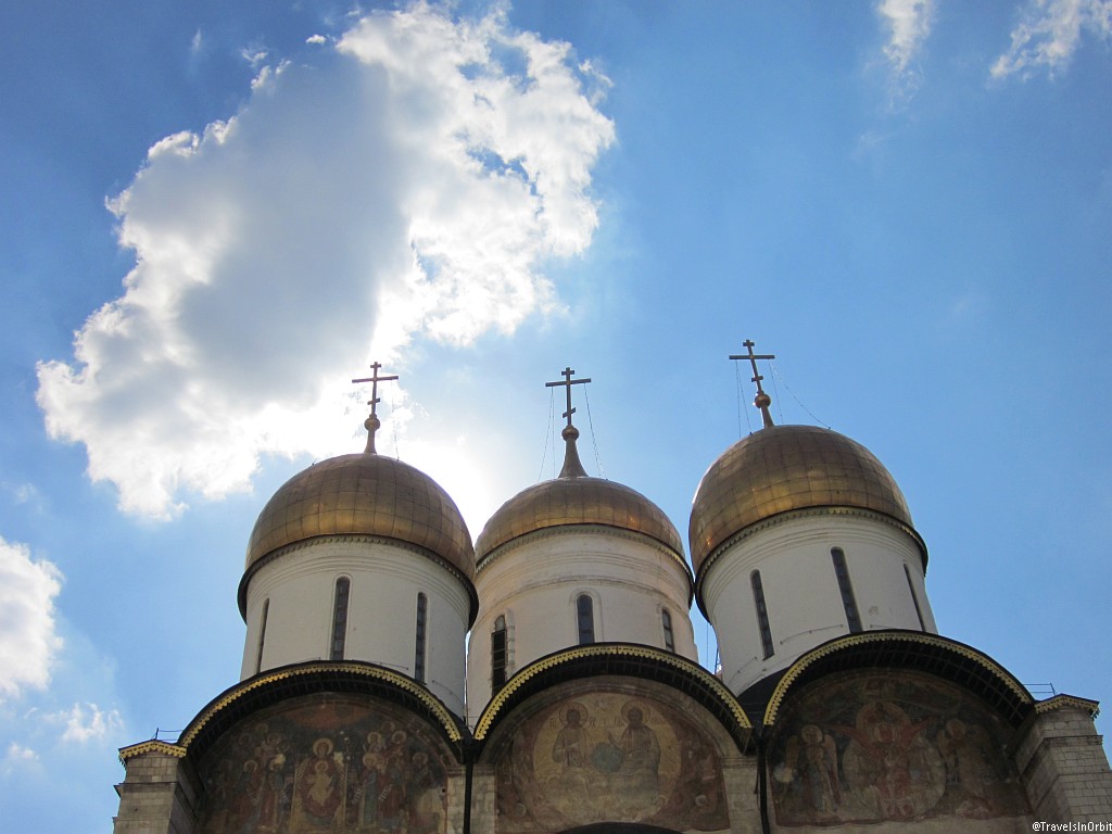 The many onion-shaped domes of the Kremlin Cathedrals offer great photography opportunities.