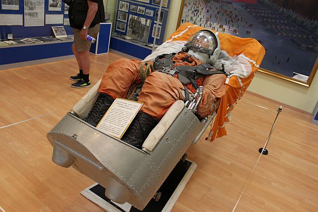 Also in Baikonur is the dummy 'Ivan Ivanovich' in his original (?) ejection seat that was used for the Korabl-Sputnik-5 mission, a few weeks before launching Yuri Gagarin.