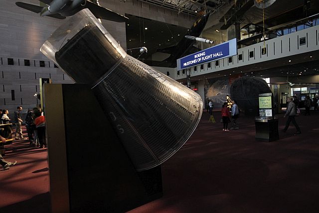 The other side of the Atlantic is home to most US space equipment. The number one place to go is the Smithsonian National Air and Space Museum in Washington DC. The museum on the Mall in DC has many classics, like this Mercury MA-6 "Friendship 7" capsule, that made John Glenn the first American to orbit Earth.