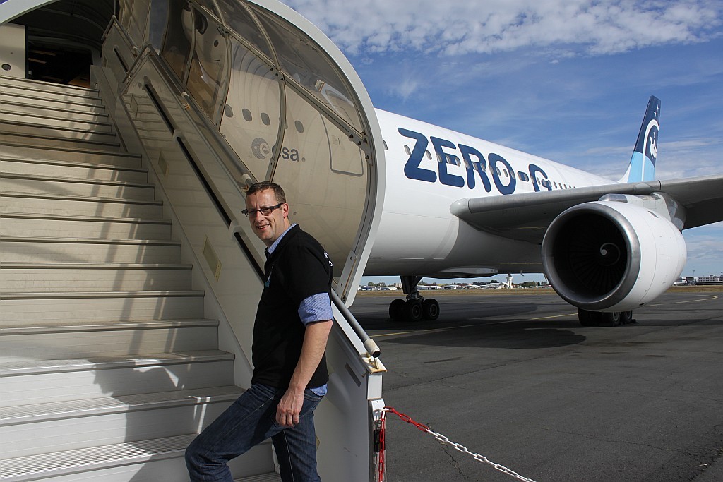 In October I spend a week in Bordeaux, France, as part of a research team doing zero G experiments on the famous ESA/CNES Airbus A300 "Zero-G".