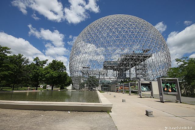 At a 10 minute walk from the ferry and the Fort you will find this wonderful structure.  The Montreal Biosphere is a symbol of the 1967 World Expo that was held here. It now houses the Environment Museum.
