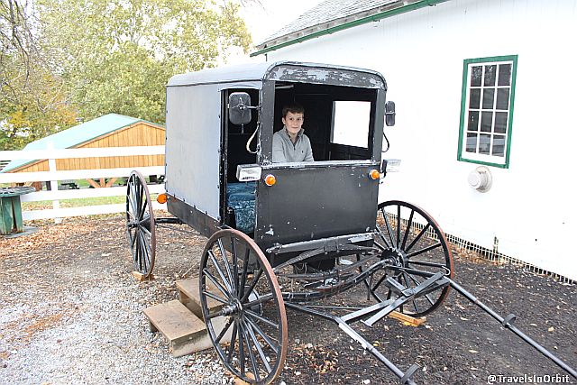 Which is more traditional American, our 2013 Ford Mustang or this 1920's Amish buggy? At the Amish Farm and House you can test the comfort.